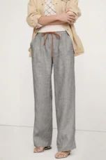 Odilia | Cotton Linen Drawstring Trousers