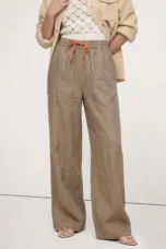 Odilia | Cotton Linen Drawstring Trousers