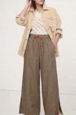 Odilia | Cotton Linen Drawstring Trousers
