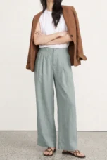 Valentina | Deep Pleated Linen Blend Pants