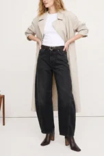 Malvine | Barrel Leg Cotton Denim Jeans