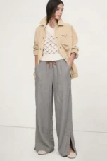 Odilia | Cotton Linen Drawstring Trousers