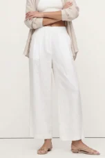 Valentina | Deep Pleated Linen Blend Pants