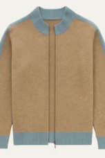 Hugues | 100% Wool Jacquard Zip Knit
