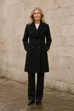 Georgette | Double-Breasted Overcoat - Black