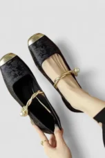 Vera | Pearl Strap Leather Mary Janes