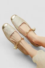 Vera | Pearl Strap Leather Mary Janes
