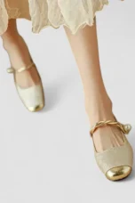 Vera | Pearl Strap Leather Mary Janes