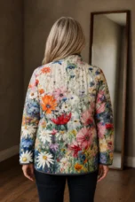 Ghislaine | Quilted Floral Print Jacket - Multicolor