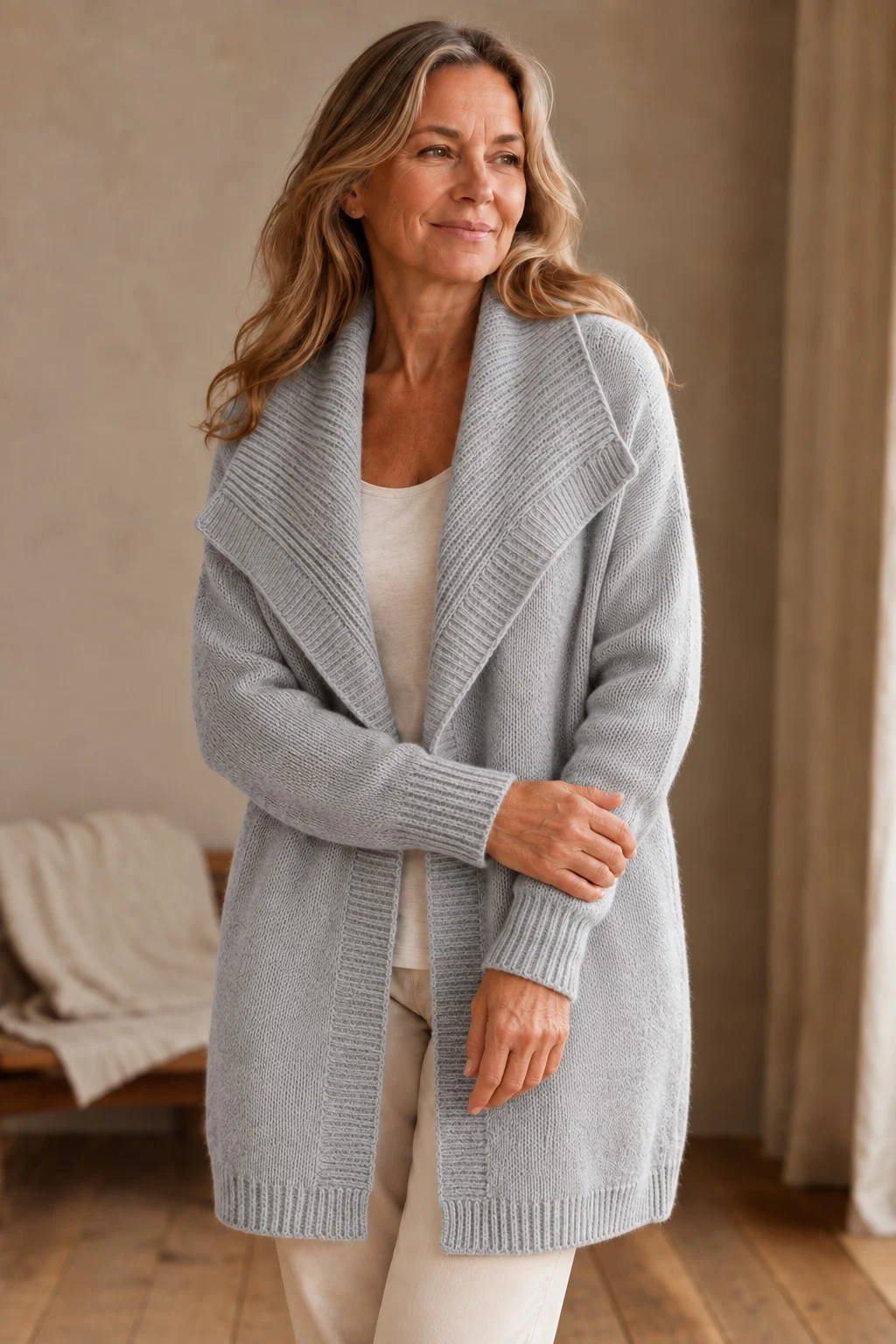 Gilbertine | 30% Cashmere 70% Merino Wool Cardigan – Grey