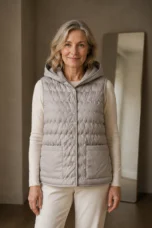 Gold Rush puffer vest closed