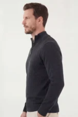 Omer | Stand Collar Quarter Zip Knit