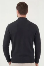 Omer | Stand Collar Quarter Zip Knit