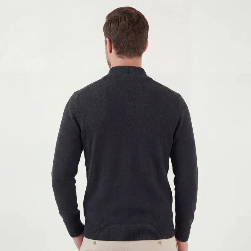 Omer | Stand Collar Quarter Zip Knit