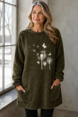 Harper | Reversible Fleece Sweatshirt - Green