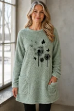 Harper | Reversible Fleece Sweatshirt - Light Green