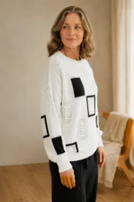 Heidi | Elegant Sweater - White