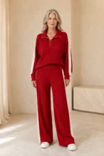 Hermance | Contrast Bound Two Piece Set - Red