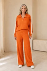 Hermance | Contrast Bound Two Piece Set - Orange