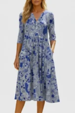 Anastasia | Deep Pocket Draped Midi Dress