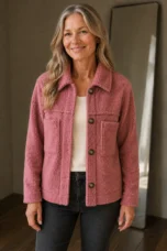 Hip Length Relaxed Jacket open