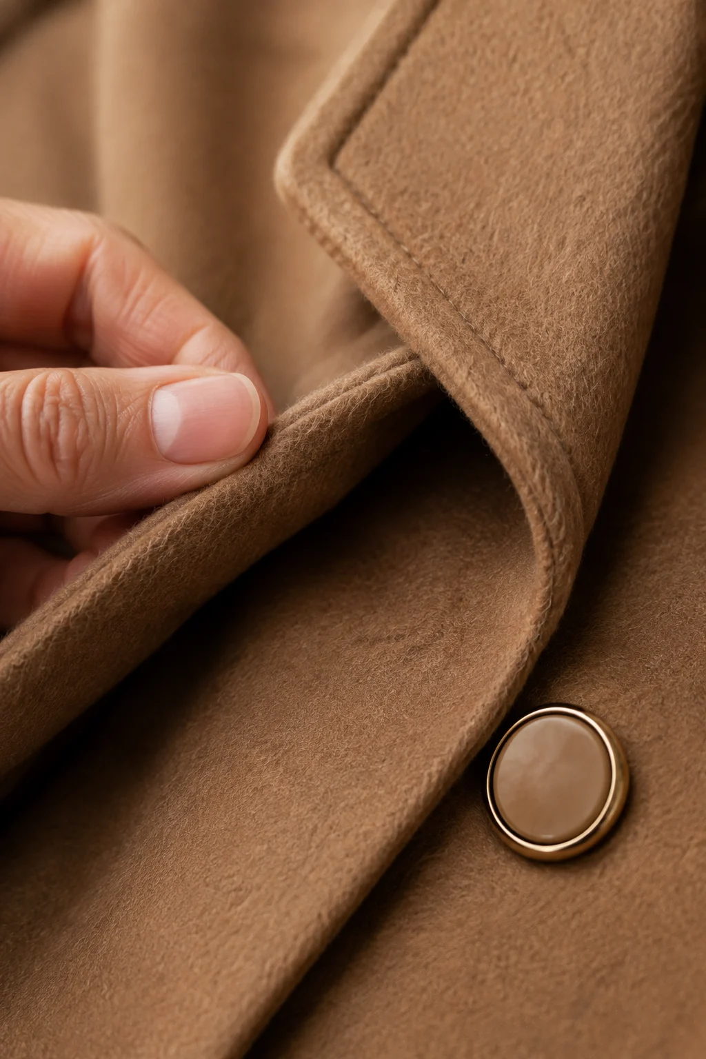 Huguette | Double-Faced Wool Cape - fabric close-up