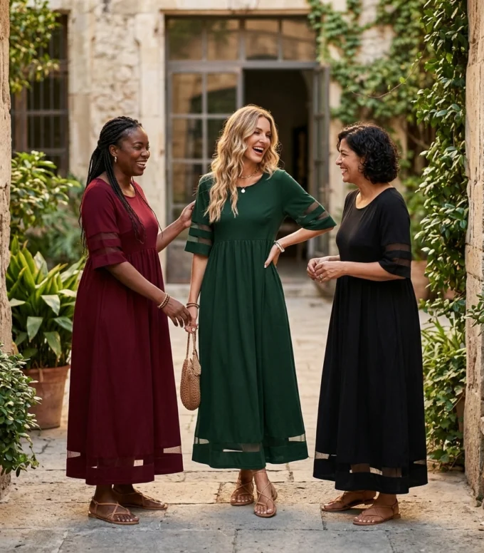 Zélie | Draped Jersey Midi Dress