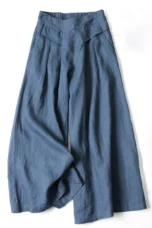 Leona | High Waist Linen Blend Trousers
