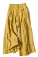 Leona | High Waist Linen Blend Trousers