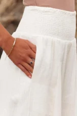 Sabina | Gathered Waist Wide Leg Pants