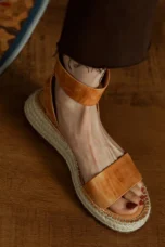Zulma | Leather Strap Platform Espadrilles