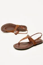 Aloise | Gold Buckle Thong Sandals