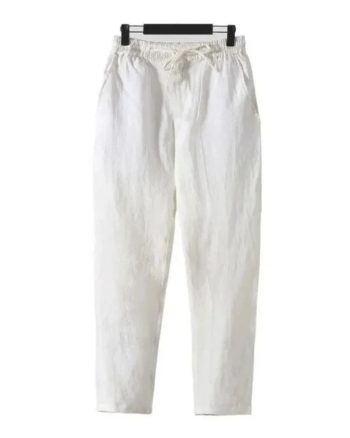Harriet | Linen Elastic Waist Trousers