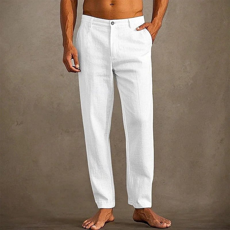Beverly | Linen Straight Leg Trousers