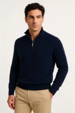 Cyriaque | 100% Cotton Half Zip Knit