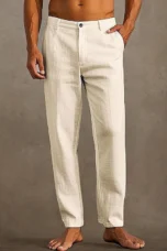 Beverly | Linen Straight Leg Trousers