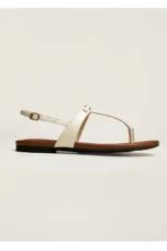 Aloise | Gold Buckle Thong Sandals