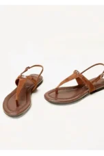 Aloise | Gold Buckle Thong Sandals
