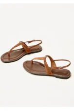 Aloise | Gold Buckle Thong Sandals
