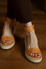 Zulma | Leather Strap Platform Espadrilles