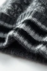 Fair Isle Cashmere Beanie, Folded Cuff