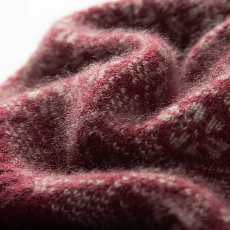 Fair Isle Cashmere Beanie, Folded Cuff