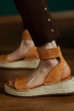 Zulma | Leather Strap Platform Espadrilles