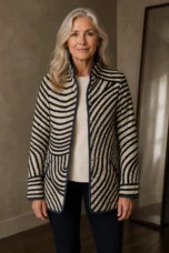 Inaya retro quilted jacket open