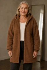 Jane cozy teddy coat open