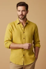 Léa | 100% Linen Long Sleeve Shirt