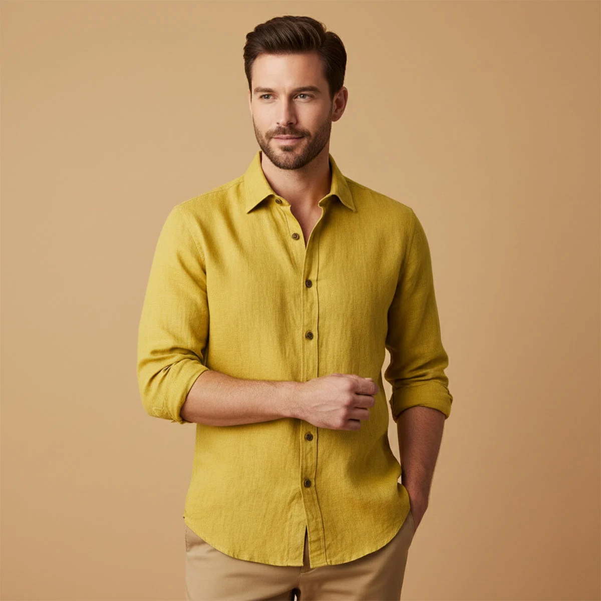 Léa | 100% Linen Long Sleeve Shirt