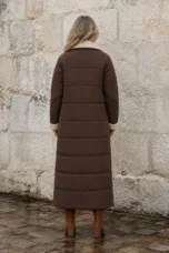 Justine | Reversible Longline Coat - Brown