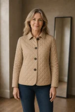 Kelly quilted lightweight jacket closed