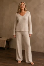 Knit Two Piece Lounge Set editorial product photo